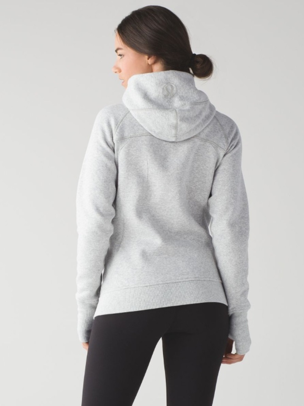 Lululemon scuba Light Gray Zip-Up Hoodie Jacket
